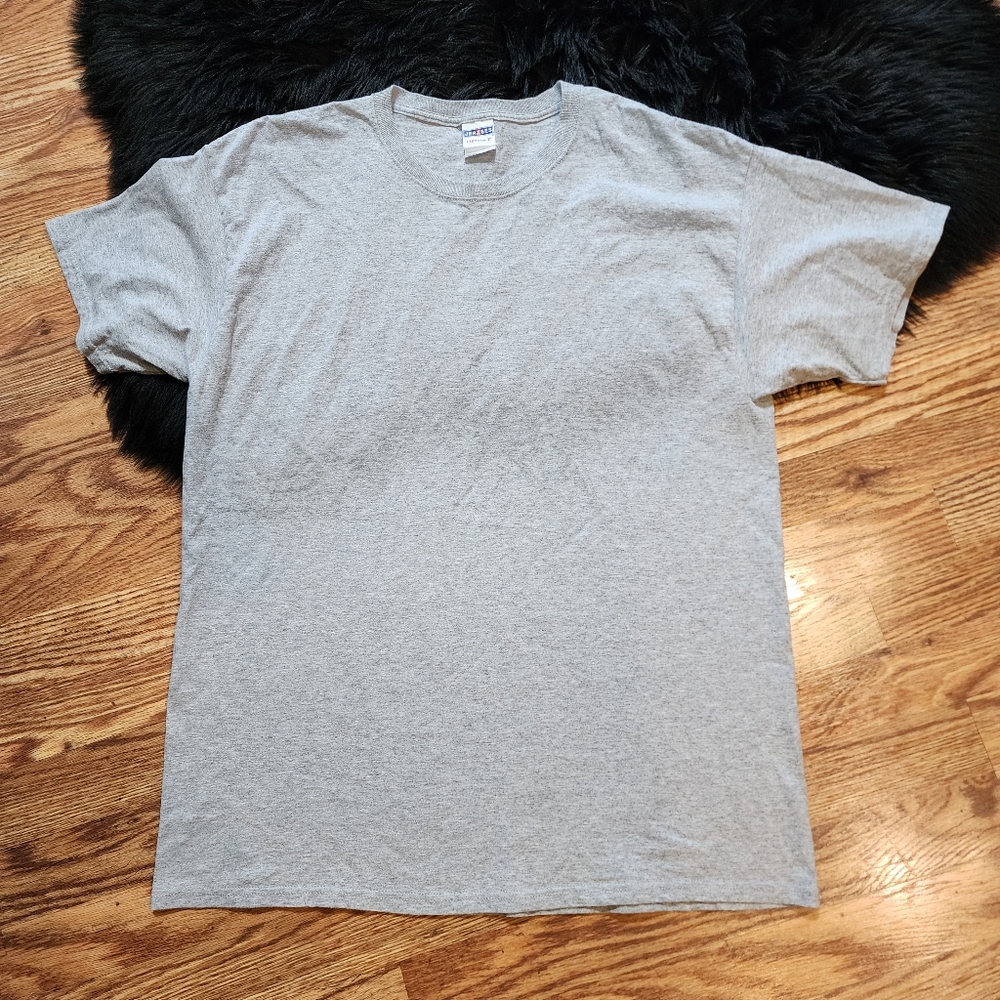 Jerzees Gray Short Sleeve Crewneck T-Shirt Mens Size XL